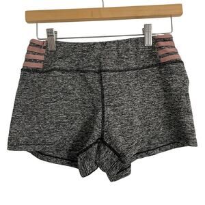 Always Women's Mid Rise Compression Shorts Gray Pink Large